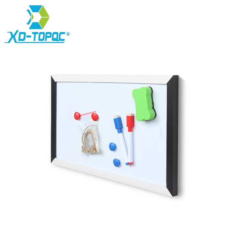 Xindi 25*35 Cm Bảng Trắng MDF Trắng Đen Khung Từ Bảng Trắng Cho Hương Mới Vẽ Bảng Khô xóa Bảng Thông Báo WB07