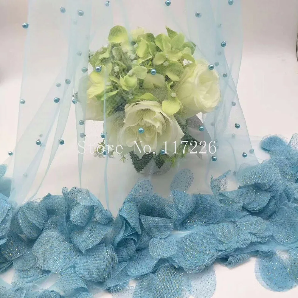 

Latest design JRB-62401 African French net Lace Fabric with beads High Quality 3d flower with nice flowers lace fabric