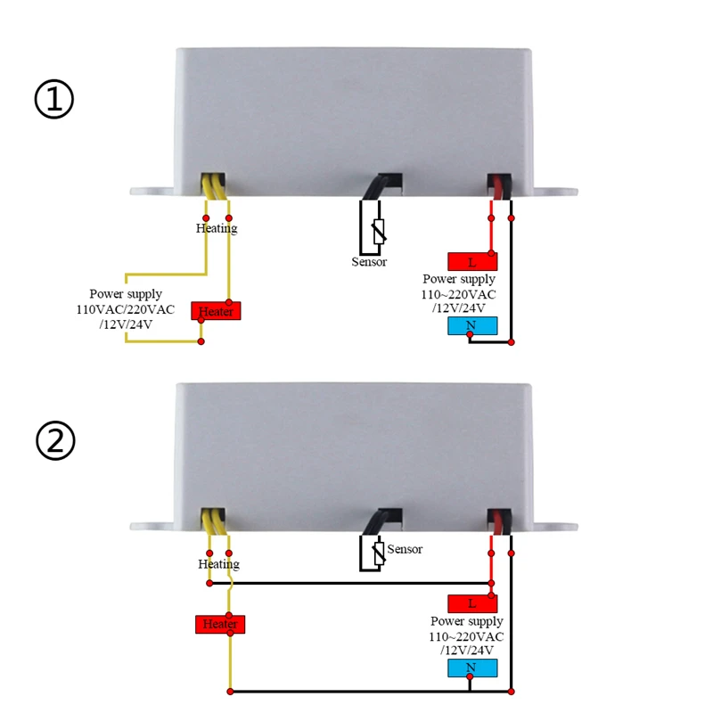 Imagem -06 - Termostato Digital para Incubadora 12v 24v 110v 220v Controlador de Temperatura Interruptor de Controle Termorregulador 10a 220vac