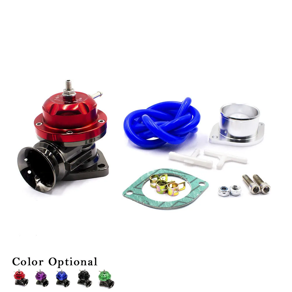 Universal Type-RS Turbo Blow off Valve Adjustable 25psi BOV Blow dump Blow Off Adaptor Aluminum Black Red