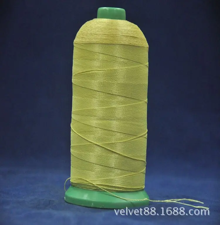 Specializing in the production of yellow aramid line 200D/3 fire line high temperature sewing thread