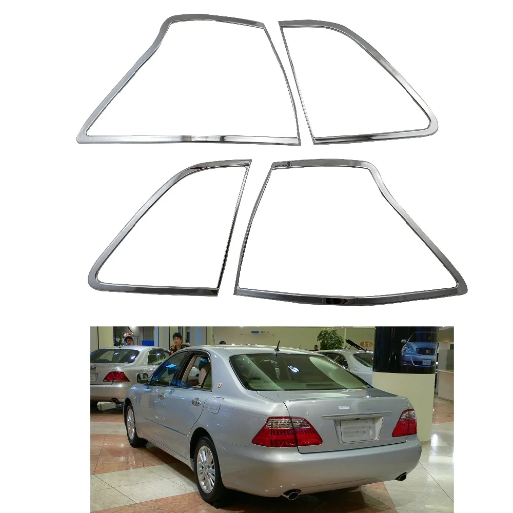 

For Toyota Crown 2003 2004 2005 2006 2008 ABS Chrome plated Rear Light Lamp Cover Trim Tail Light Cover 4pcs