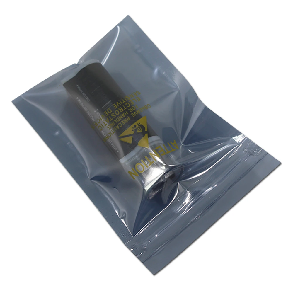 DHL 1800pcs/Lot Zip Lock Anti-static Self Seal Aluminum Shielding Pack Bags ESD Resealable Zipper Electronic Storage Package Bag