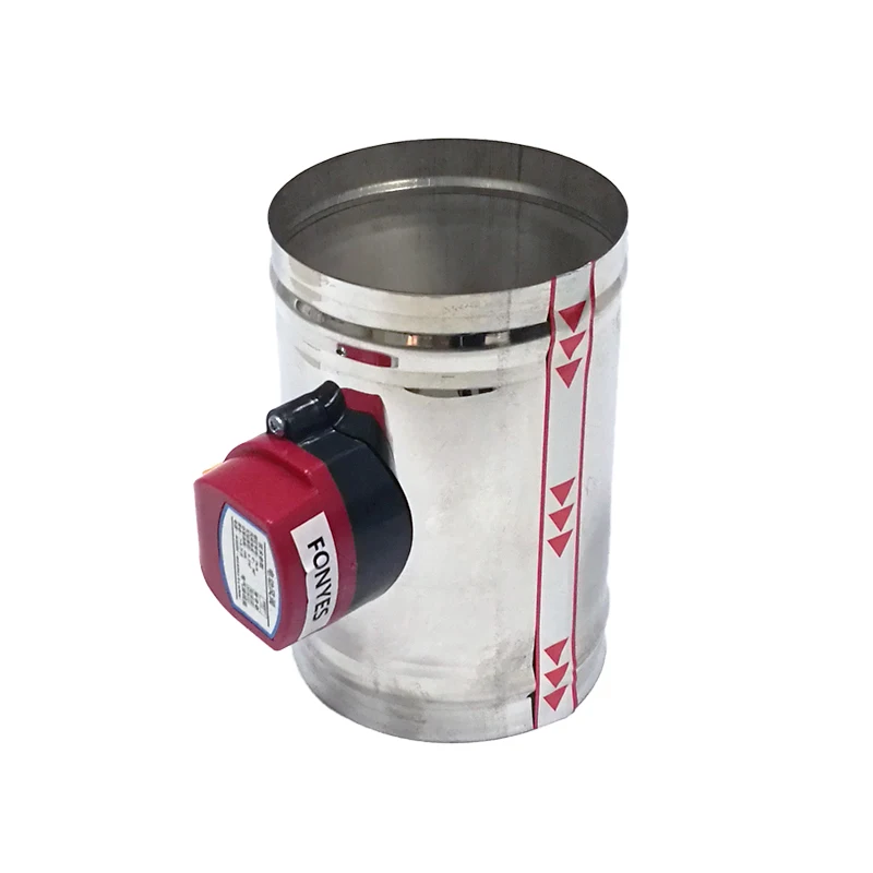 HVAC 200mm stainless steel motorized air damper valve electric Solenoid valve for 8\