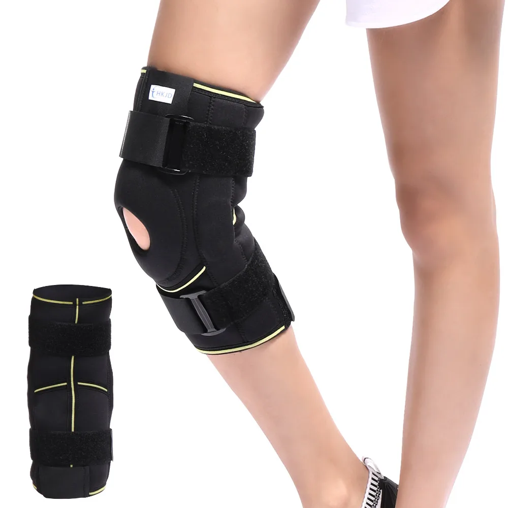 Knee Brace Soft Hinged Knee Patella Brace Support Stabilizer Pad Belt Band Strap Orthosis Splint Wrap Compression Sleeve