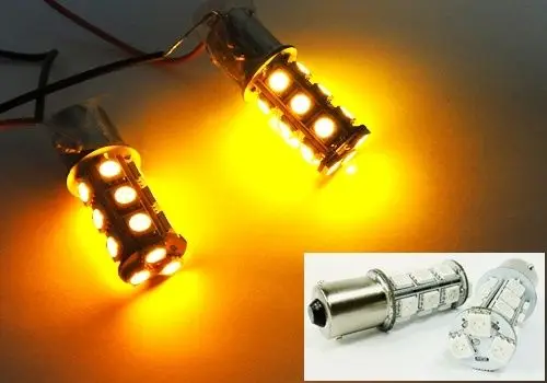 10 Lampada Pisca Seta 18 Led Smd Luz Laranja Bau15s Py21w Ambar Laranja