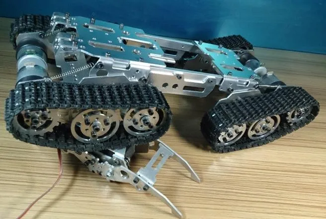 Tanque rc carro chassi trator rastreador veículo rastreado robô carro obstáculo evitar barrowland brinquedo diy controle remoto