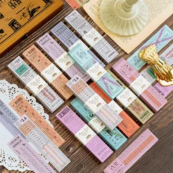 12 Styles Retro Antique Ticket Series Memo Pad Sticky Notes Tags Words Phrases Stickers Notepad Label