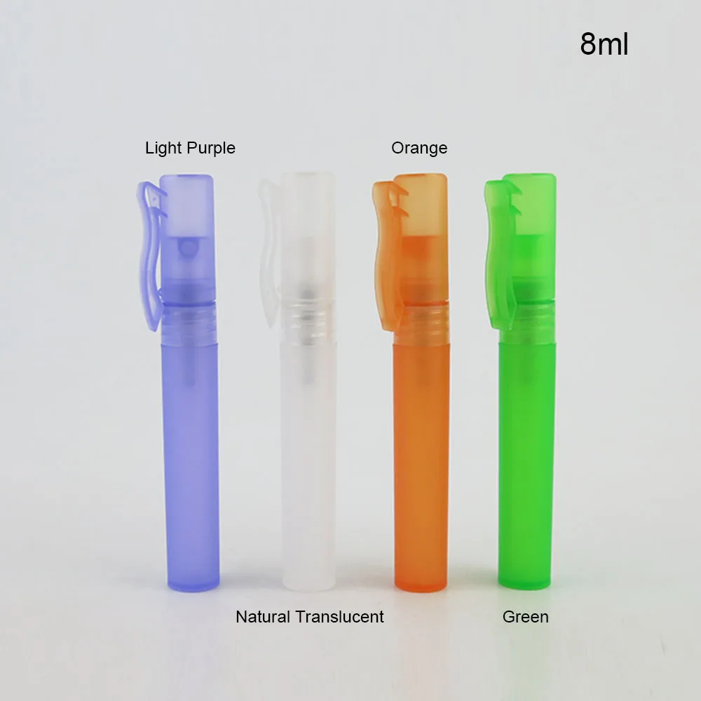 500 x 8ml Travel Portable PP Perfume Bottle Spray Bottles Sample Containers Atomizer Mini Refillable Bottles Plastic Pen Shape