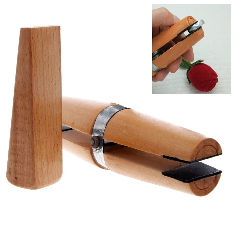 Wood Ring Clamp Jewelers Holder Jewelry Making Hand Tool Benchwork Professional wood tweezers