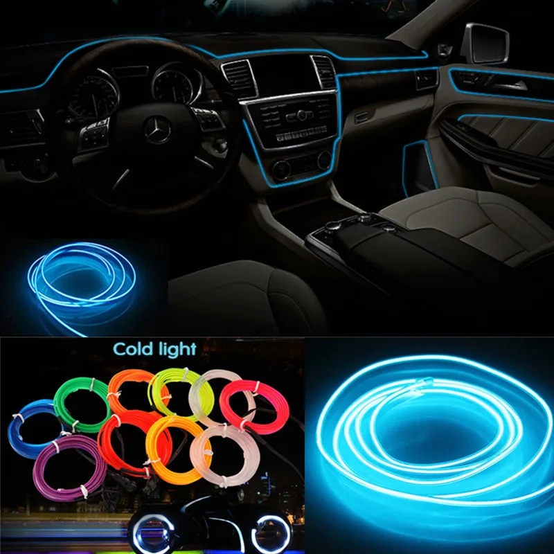 Auto Interieur Lamp Neon Strip Led El Koud Licht Sticker Voor Opel Astra H G J Corsa D C B insignia Zafira B Vectra C Mokka Vectra