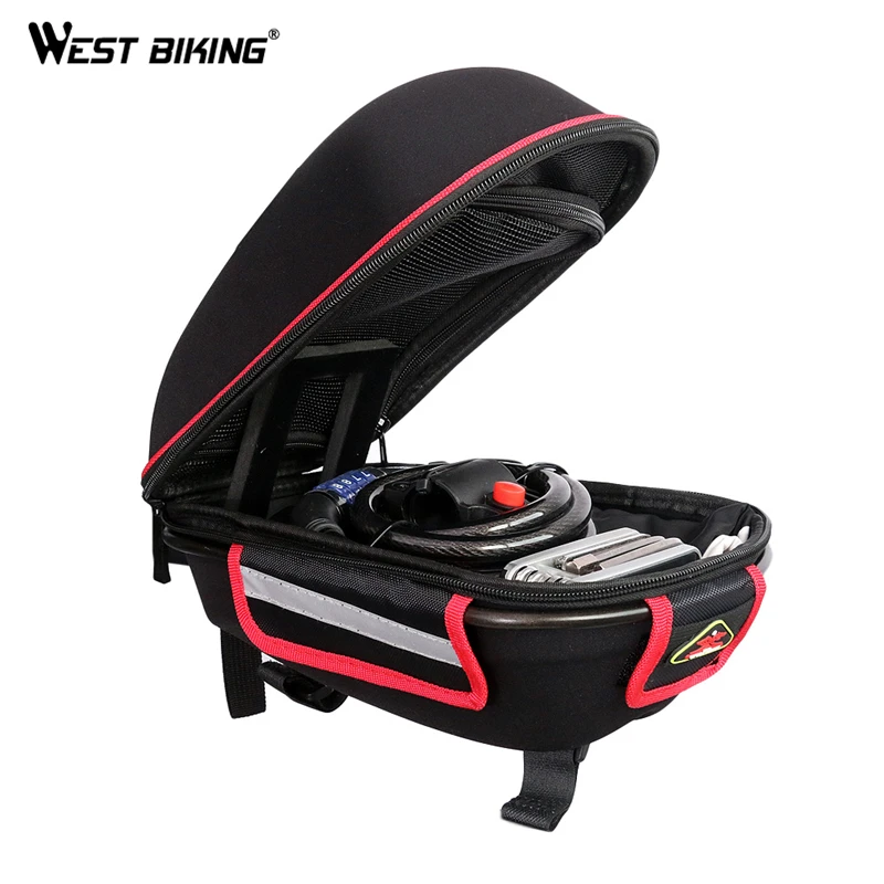 WEST BIKING Cycling Bag Reflective Waterproof Cover Quick Release Bike Cargo Rear Rack Bag Bicycle Frame Convenient Road MTB Bag