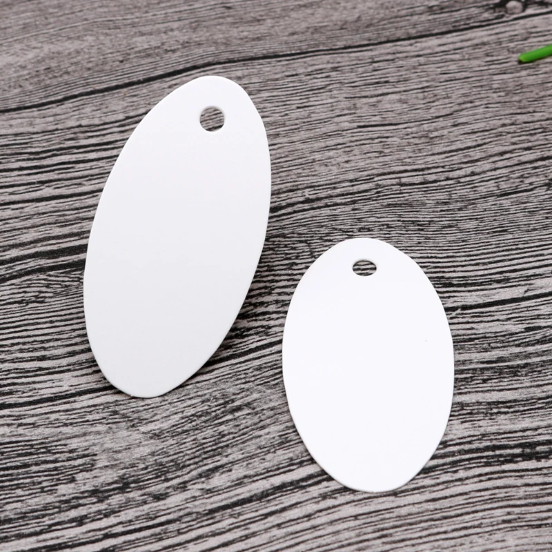 Hot Sale 100pcs/lot 3.3x6.5cm Paper Clothing Price Tags Jewelry Box Bottle Gifts Hang Tags Oval Shape Label Jewelry Cards