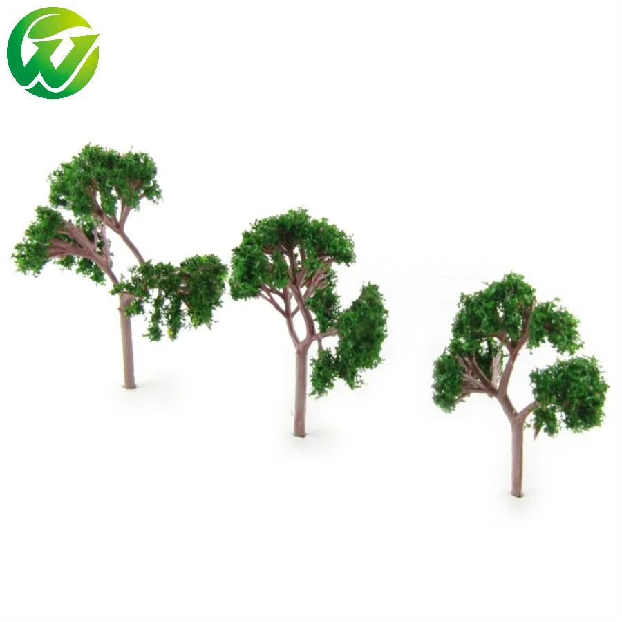 

2018 Hot 200pcs/lot 3.5cm Miniature Plastic Green Model Trees For N Z Scale Layout Garden Pack Street New