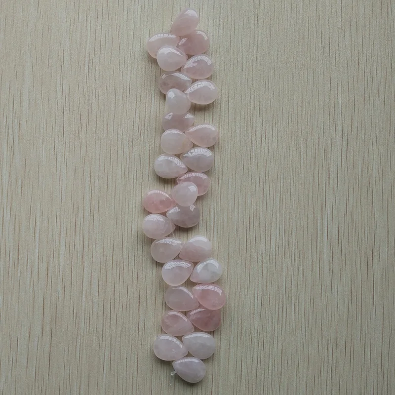 Wholesale 28pcs/lot 13X18mm natural rose quartz stone drop CAB CABOCHON teardrop spacer beads for jewelry making free shipping