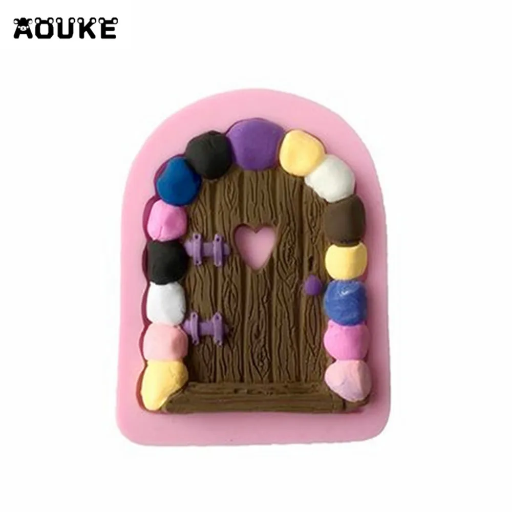 

Stone Door Shape Fondant Silicone Mold Biscuits Candy Pastry Mould Ice Cube Chocolate Molds Soap Baking Decoration Cake Tools