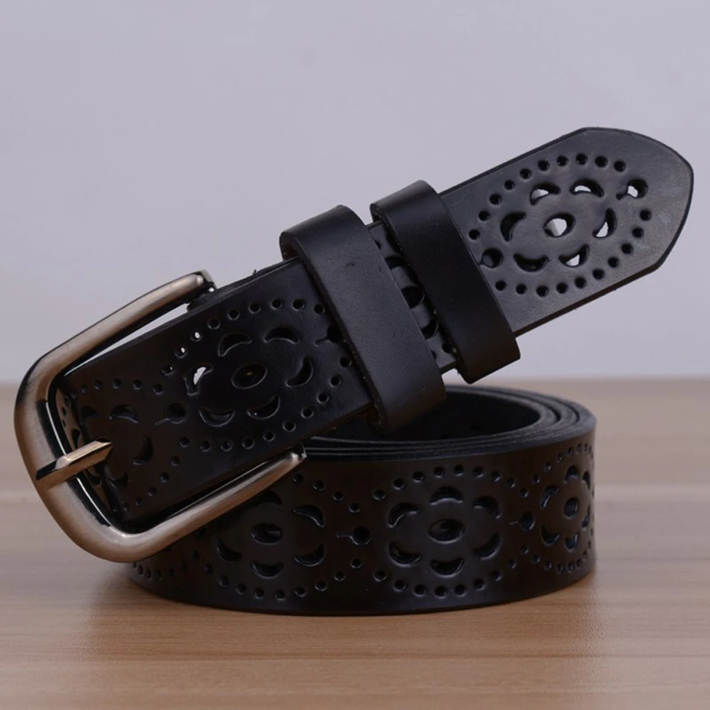 New Women Fashion Wide Genuine Leather Belt Woman Without Drilling Luxury Jeans Belts Female Top Quality Straps Ceinture Femme