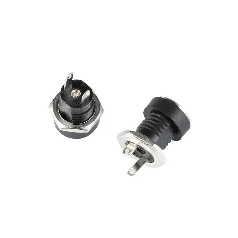 5/10Pcs 5A 30v For DC Power Supply Jack Socket Female Panel Mount Connector 5.5mm 2.1mm Plug Adapter 2 Terminal Types 5.5x2.1