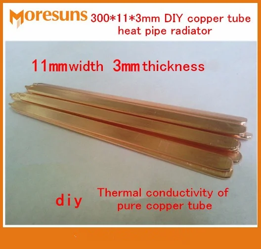 

5pcs 100~500*11*3mm DIY Sintered heat pipe / copper tube heat pipe radiator / Thermal conductivity of pure copper tube heatsink