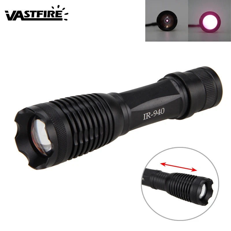 VastFire Zoomable Focus 10 Watt 940 nm LED Infrared Radiation IR Lamp Night Vision To be used with Night Vision Device