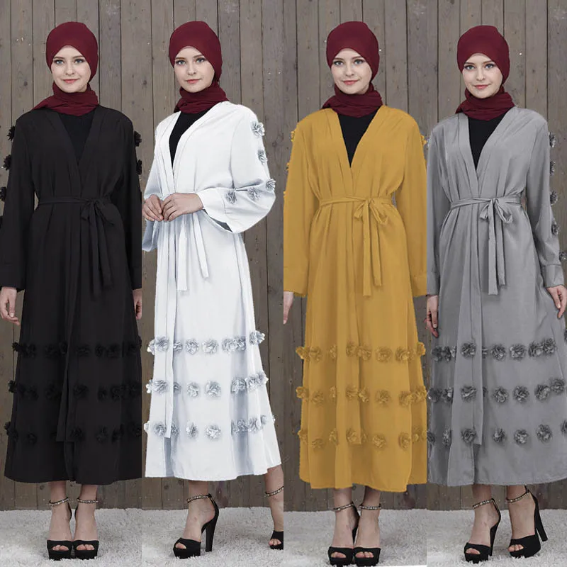 

Dubai Abaya Muslim Dress for women Embroider Robe Knitting Dubai Abaya Dresses Kaftan Abaya Dress Brand Fashion islamic clothes