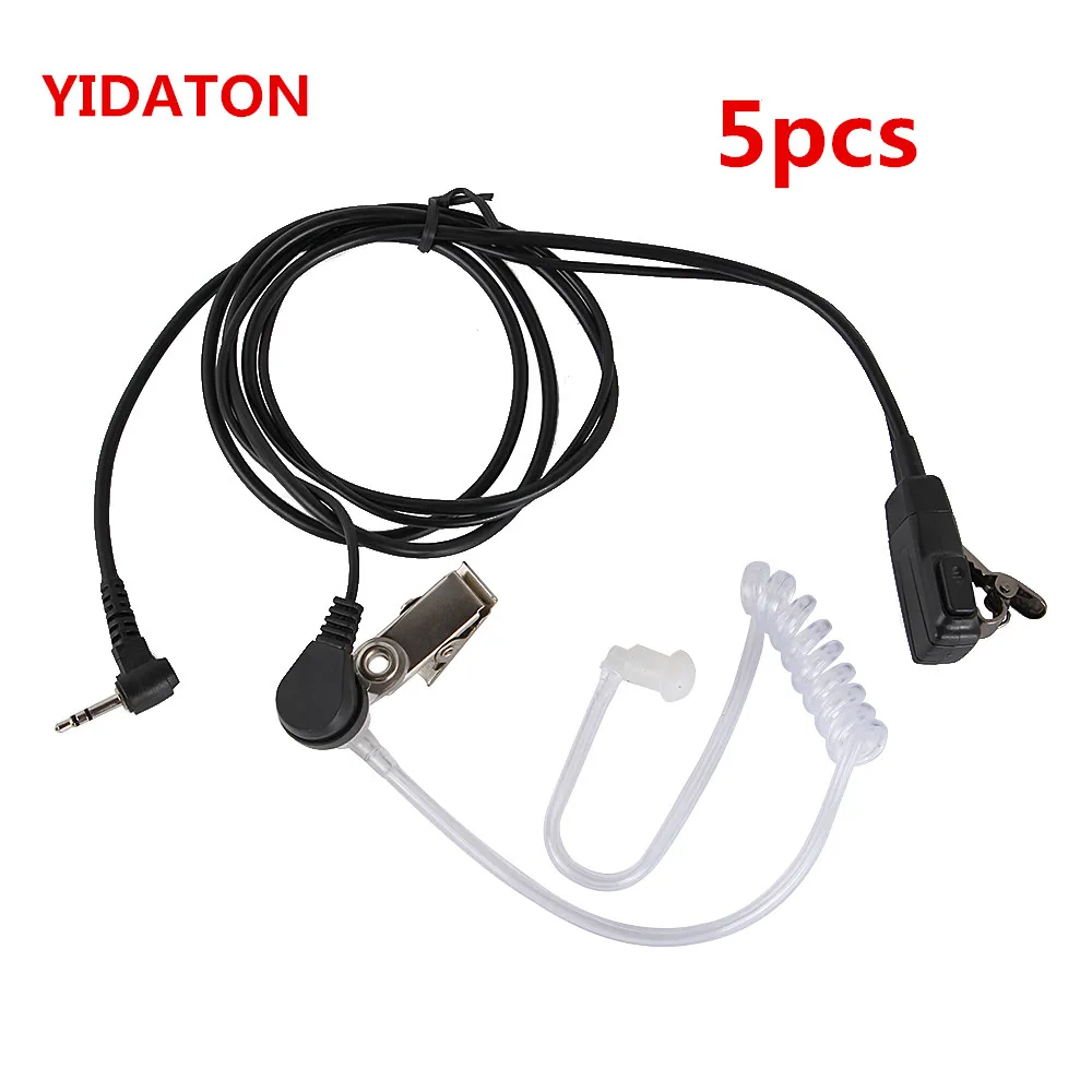 

5pcs 2.5mm FBI Acoustic Tube Earpiece Headset Mic PTT for Motorola Talkabout Radio TLKR T80 T60 T3 T5 T7 MR350R MD200 Ham