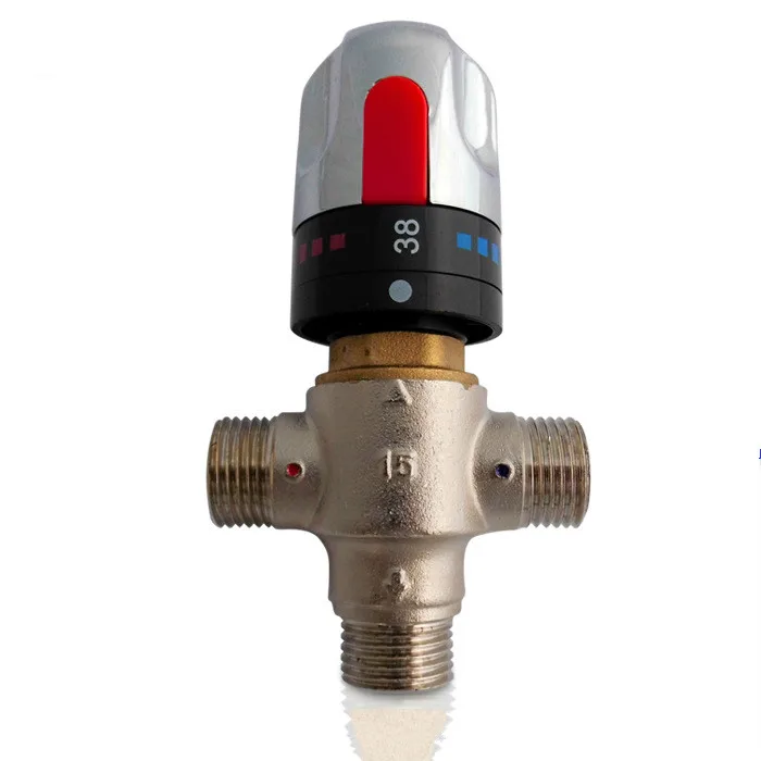 

1/2" DN15 Thermostatic valve thermostatic mixing valve Solar brass thermostatic valve pipeline valve