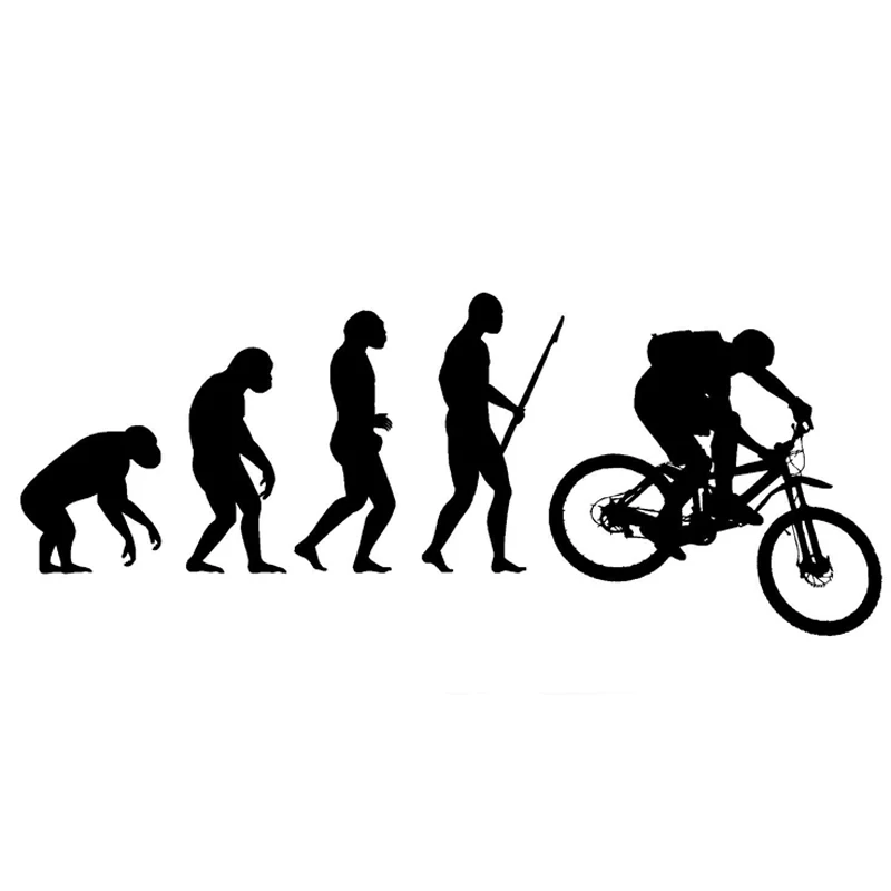 17CM*6.8CM Fashion The Development Of Bicycles Car Sticker Vinyl Black/Silver S9-0219