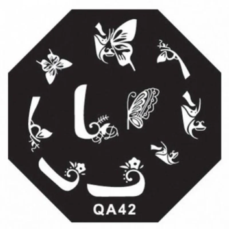 QA series of new Octangle nail stamp image plate can be reused Nail template  QA42