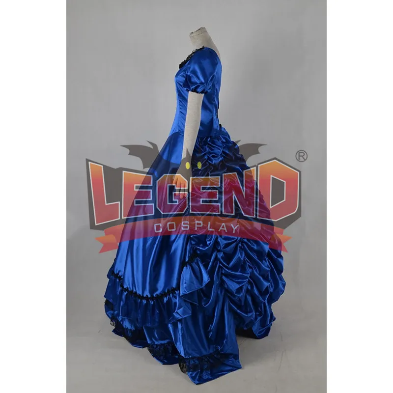 Blue Gothic Victorian Gown Interview with the Vampire Claudia Cosplay costume dress