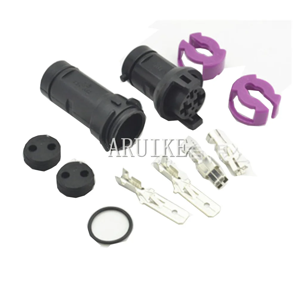 Car waterproof connector  6.3 1P/2P/3P/4P  harness  male and female plug high power Round 