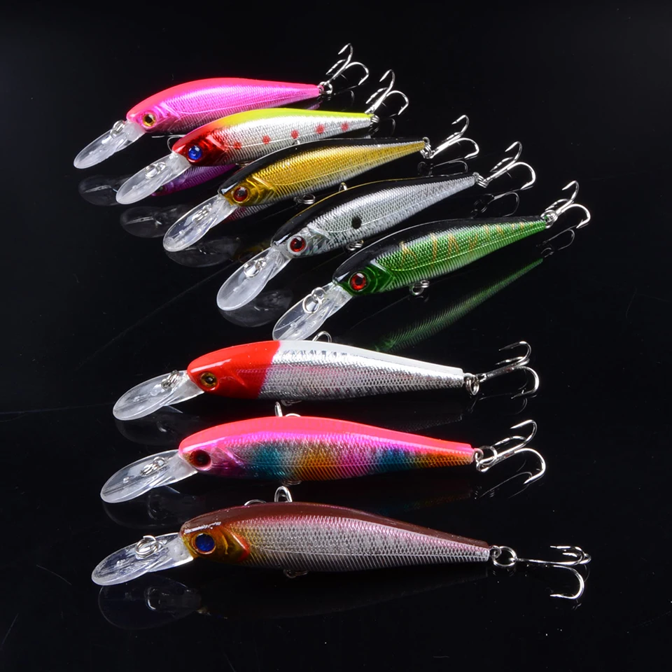 Hot Sale 10cm 9g Hard Minnow Fishing Lure Topwater Floating Wobblers Crankbait Bass Artificial Baits Crankbait Carp Lures Pesca