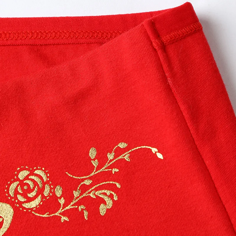 Plus Size Panties Underwear Women Cotton Briefs Lingeries Cueca China Red Calcinhas Shorts High Waist Underpants Panty Ladies images - 6