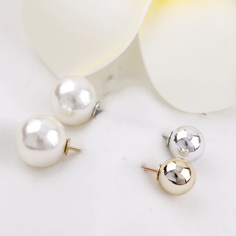 Factory Luxury Gold & Silver Plated Double Simulated Pearl Gold Alloy Brooch Pin DIY Lapel Dress Jewelry Brooches Accessories
