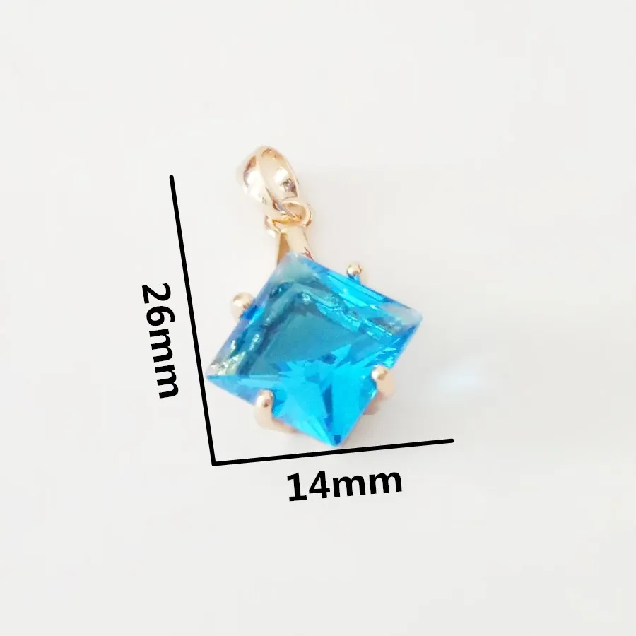 Women Pendant New Fashion Jewelry Office Style 585 Rose Gold Color Jewelry Blue Stone Pendants