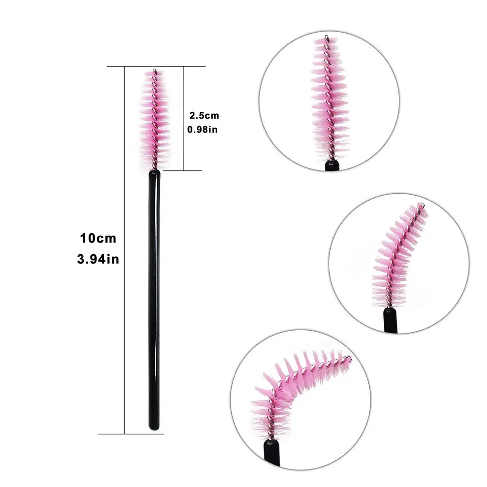 Brosses à cils jetables, 50 pièces, brosses de maquillage, baguettes de Mascara, applicateur de cils multicolores, brosse cosmétique, outils de maquillage