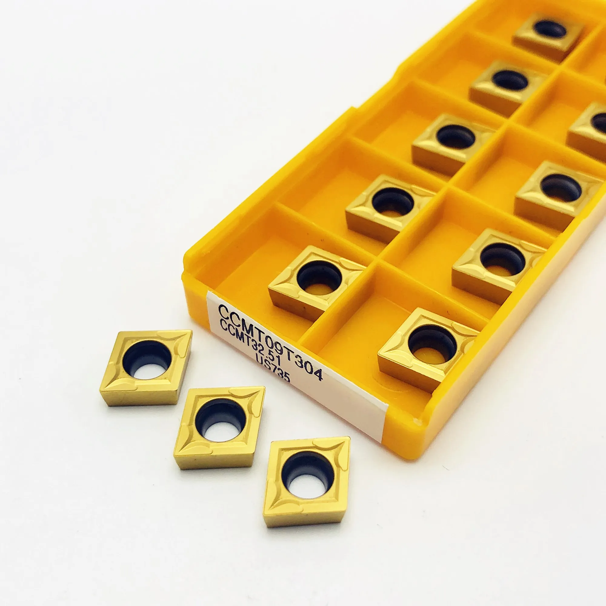 Inserto in metallo duro CCMT09T304 VP15TF UE6020 US735 utensile per tornitura di metalli utensili per tornio CCMT 09T304 utensile per tornitura di frese frontali