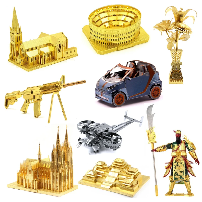 

Microworld 3D metal Puzzle Avatar Scorpion helicopter car boat building model DIY laser cutting Jigsaw puzzle Toys for adults