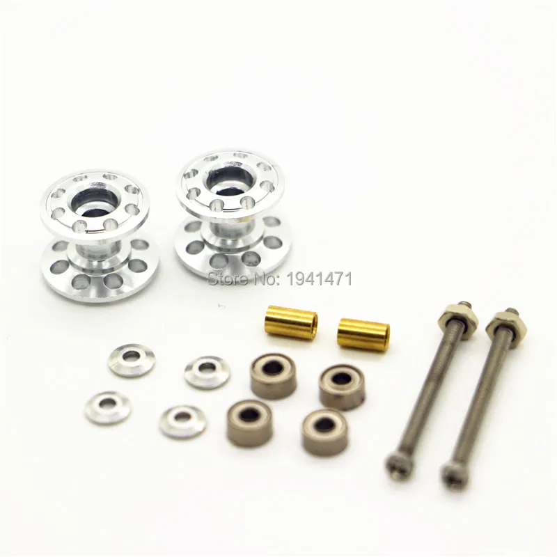 RFDTYGR Double Aluminum Rollers(13-12mm)Customed Parts ForTamiya MINI 4WD Colored Double Aluminum Rollers(13-12mm)2Sets/lot D028