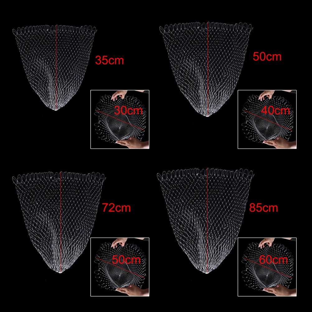 Nylon Net Small Hole Diameter Portable Fishing Net Mesh Hole Net Collapsible Hole Fishing Tools 30/40/50/60cm mesh for planting