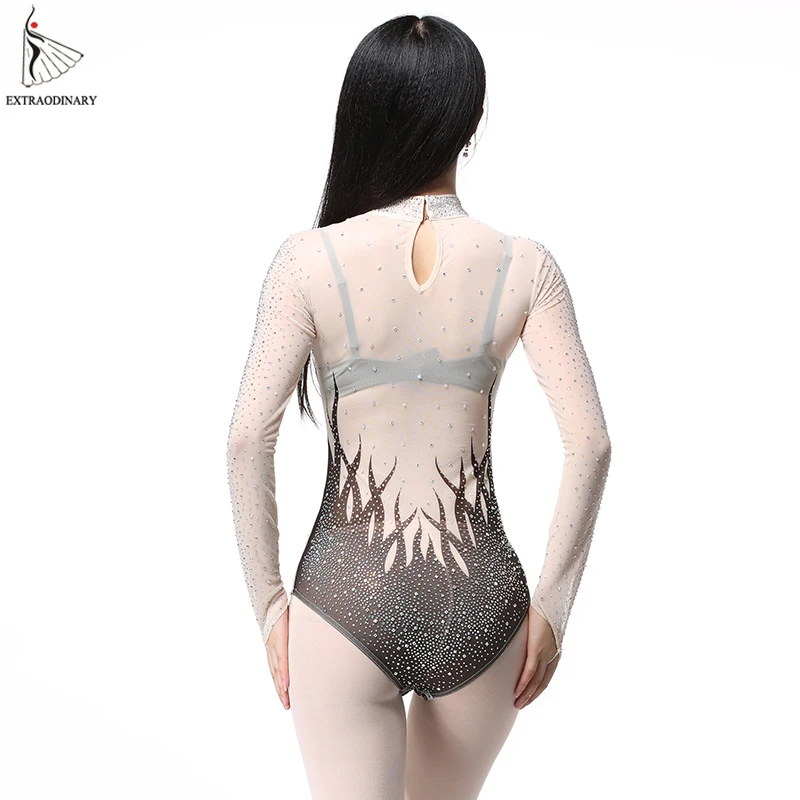 New Women Sexy Leotard Long Sleeves High Bodysuit Dance Wear Tops Belly Dance Costumes Bottoming Shirt Practice Clothes