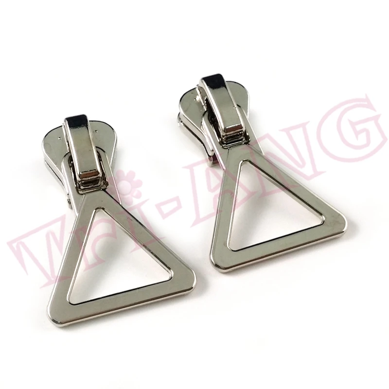 Modern Silver Color 8# Triangle Zipper Sliders  for Resin Zippers Only,20pcs/lot