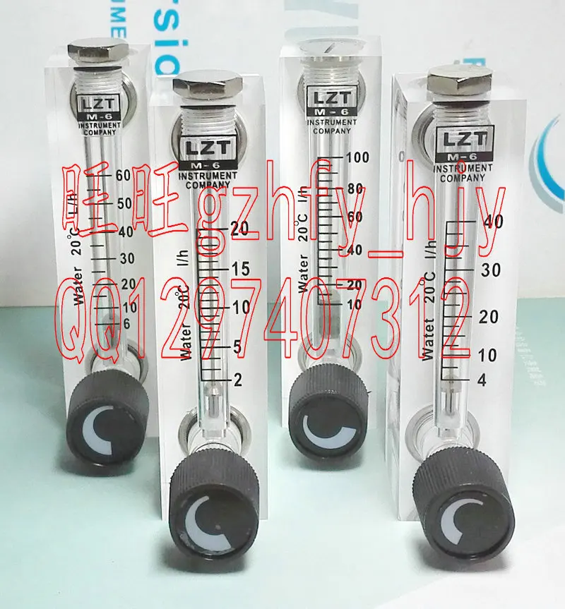 

LZT-6T adjustable panel type water meter 204060 100L/h flowmeter liquid