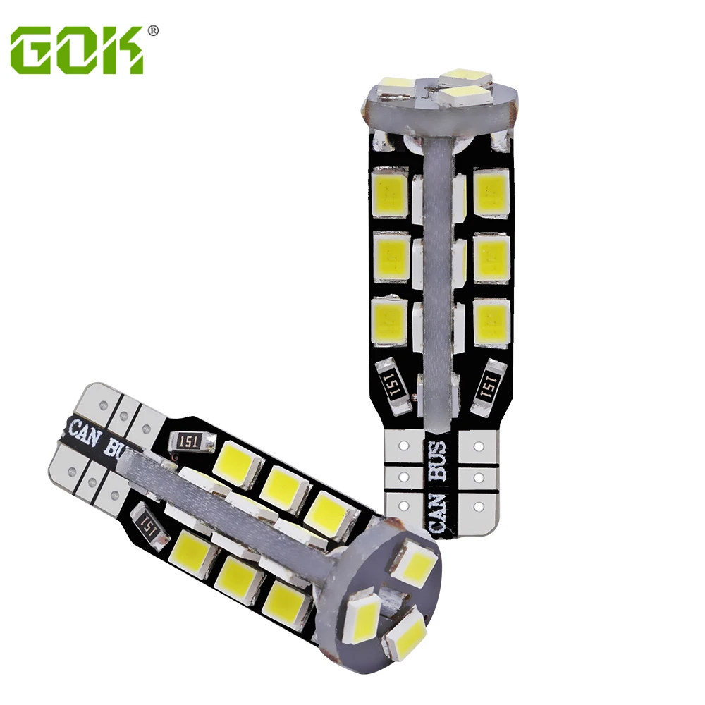 500pcs T10 Luces Led Para Vehiculos Interior Canbus W5W 27SMD 2835 Smd Roof Car Door Reading Side Wedge Light Dome Map Bulb 921