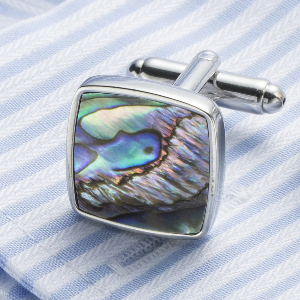 VAGULA Classic Cufflinks Luxury gift Party Wedding Suit Shirt Buttons Natural Mother Pearl Abalone Cuff links 390