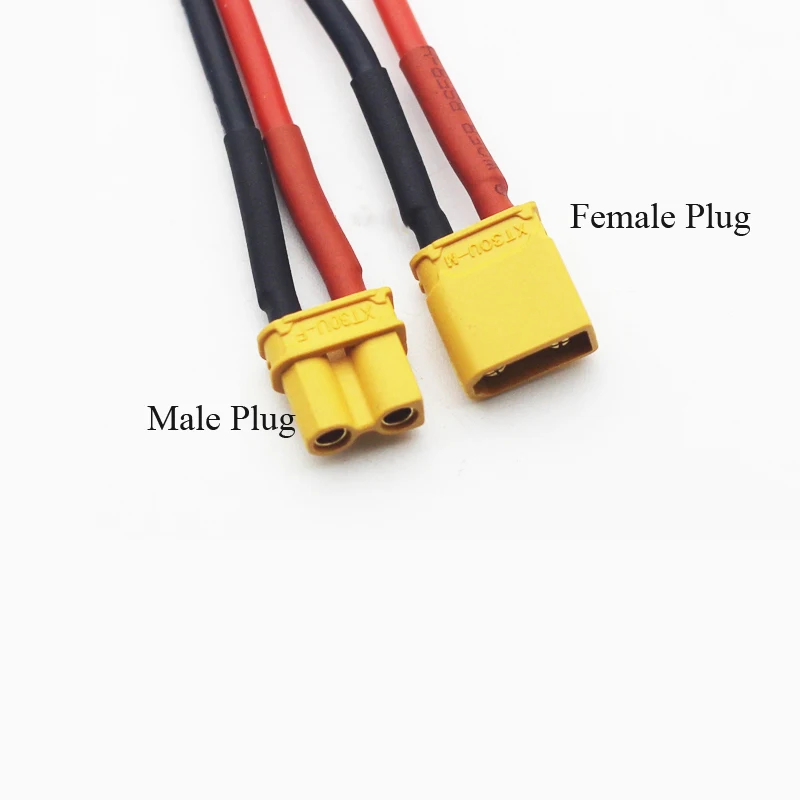 10pcs amass XT30U Female male plug connector with 70mm 17awg soft silicone wire cable for FPV Lipo battery RC Model accessory