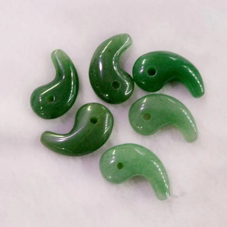 Green aventurine Magatama Shinto amulet pendant