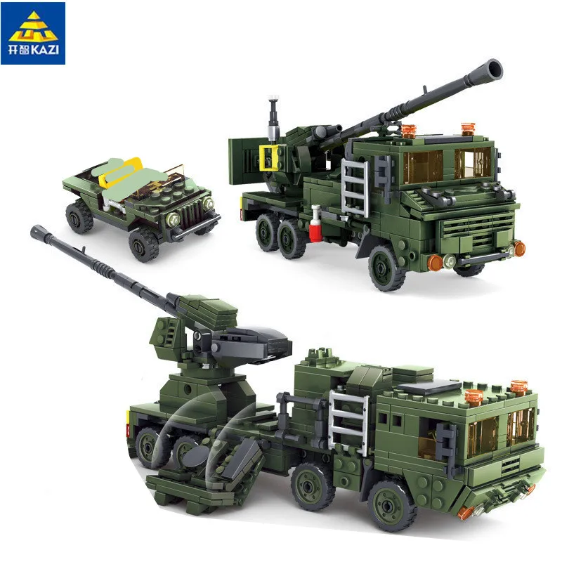 

2 In 1 Field Army Series 594pcs Missile Launcher Military Building Blocks Brick Toy 84039