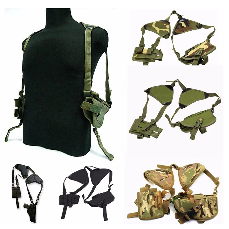 Adjustable Nylon Gun Holster Tactical Concealed Shoulder Holster For Pistol Shooting Airsoft Gun Hidden Holster