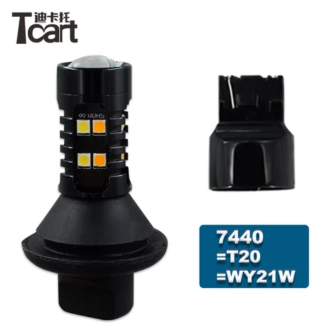 Tcart LED BA15S 1156 BA15D 1157 P27W 3156 WY21W T20 7440 Автомобили DRL Дневные ходовые огни Поворотники Авто лампы